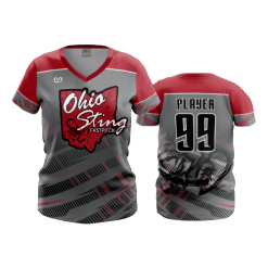 2811 FD Womens V-Neck OHIO-STING-CHARCOAL