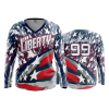 2806 FD Womens V-Neck Longsleeve WV-LIBERTY-NAVY