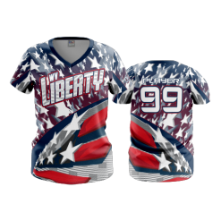 2806 FD Womens V-Neck WV-LIBERTY-NAVY