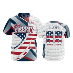 2806 FD Quarter Zip Batting Jacket SS WV-LIBERTY-WHITE