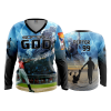 1727 FD Womens V-Neck Longsleeve SOFTBALL-GOD