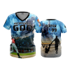 1727 FD Womens V-Neck SOFTBALL-GOD