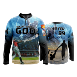 1727 FD Quarter Zip Batting Jacket LS SOFTBALL-GOD