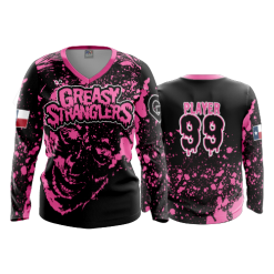880 FD Womens V-Neck Longsleeve GREASY-STRANGLERS