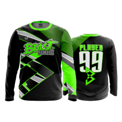 2791 FD Long Sleeve MENS BEAST-MODE-BLACK-FLO INK + $5