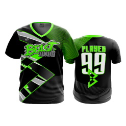 2791 FD Sport V-Neck MENS BEAST-MODE-BLACK-FLO INK + $5