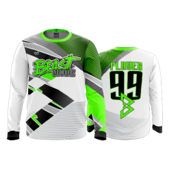 2791 FD Long Sleeve MENS BEAST-MODE-WHITE-FLO INK + $5