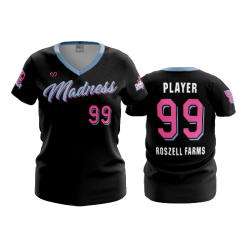 1671 FD Womens V-Neck MADNESS-BLACK