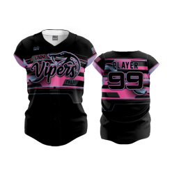 2416 FD ProTek Womens Full Button Down NWI-VIPERS-BLACK