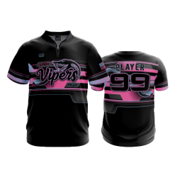2416 FD Quarter Zip Batting Jacket SS NWI-VIPERS-BLACK
