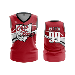 2811 FD Womens V-Neck Sleeveless OHIO-STING-RED