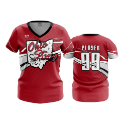 2811 FD Womens V-Neck OHIO-STING-RED
