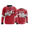 2811 FD Quarter Zip Batting Jacket LS OHIO-STING-RED