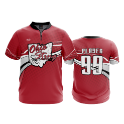 2811 FD Quarter Zip Batting Jacket SS OHIO-STING-RED