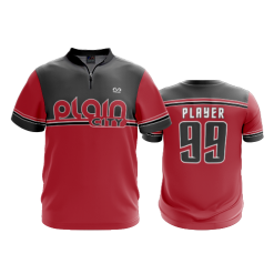 2824 FD Quarter Zip Batting Jacket SS ALDER-PLAIN-CITY-RED