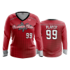 2827 FD Womens V-Neck Longsleeve BUCKEYE-ELITE-RED