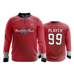 2827 FD Quarter Zip Batting Jacket LS BUCKEYE-ELITE-RED