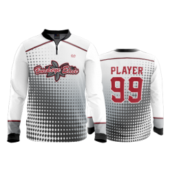 2827 FD Quarter Zip Batting Jacket LS BUCKEYE-ELITE-WHITE