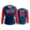 2808 FD Womens V-Neck Longsleeve OHIO-LASERS-SCARLET-NAVY