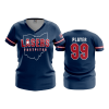 2808 FD Womens V-Neck OHIO-LASERS-SCARLET-NAVY