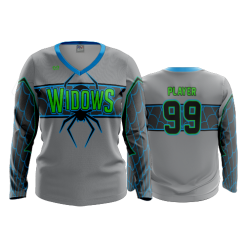 2816 FD Womens V-Neck Longsleeve BLACK-WIDOWS-10U
