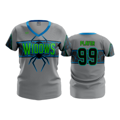2816 FD Womens V-Neck BLACK-WIDOWS-10U