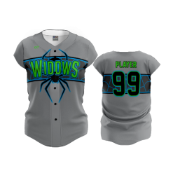 2816 FD ProTek Womens Full Button Down BLACK-WIDOWS-10U