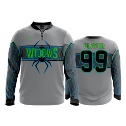 2816 FD Quarter Zip Batting Jacket LS BLACK-WIDOWS-10U