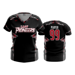 2818 FD Womens V-Neck LADY-PIONEERS-14U-BLACK
