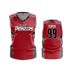 2818 FD Womens V-Neck Sleeveless LADY-PIONEERS-14U-RED