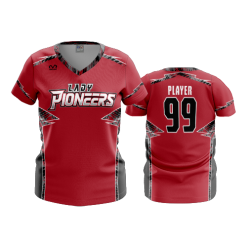 2818 FD Womens V-Neck LADY-PIONEERS-14U-RED