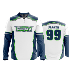 2821 FD Quarter Zip Batting Jacket LS LICKING-COUNTY-THUNDER-WHITE