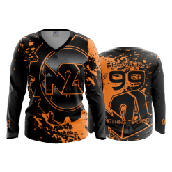 2820 FD Womens V-Neck Longsleeve TX-N2L-ORANGE