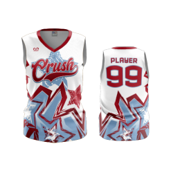 2802 FD Womens V-Neck Sleeveless CRUSH-FASTPITCH-WHITE