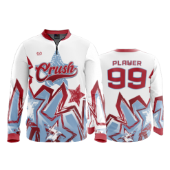 2802 FD Quarter Zip Batting Jacket LS CRUSH-FASTPITCH-WHITE