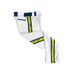 1016 CL WHITE CUSTOM BRAID MENS PANT SPIDER-DRAFT-YELLOW-NAVY