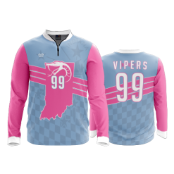2416 FD Quarter Zip Batting Jacket LS NWI-LADY-VIPERS