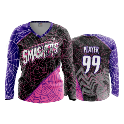 2812 FD Womens V-Neck Longsleeve GOODTIME-SMASHERS-BLACK