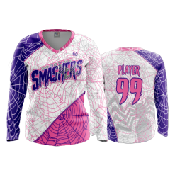 2812 FD Womens V-Neck Longsleeve GOODTIME-SMASHERS-WHITE