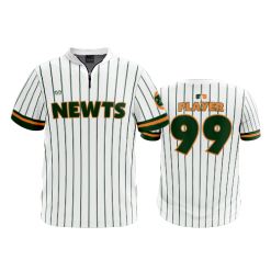 1343 FD Quarter Zip Batting Jacket SS NEWTS-PINSTRIPE