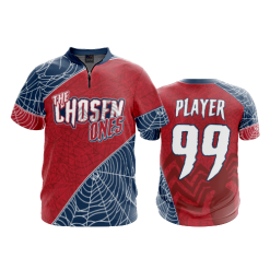 2814 FD Quarter Zip Batting Jacket SS THE-CHOSEN-ONES-RED