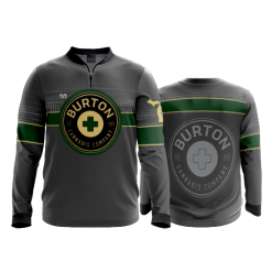 725 FD Quarter Zip Batting Jacket LS BURTON-CANNABIS-COMPANY