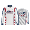2826 FD Quarter Zip Batting Jacket LS WV-LIBERTY-WHITE