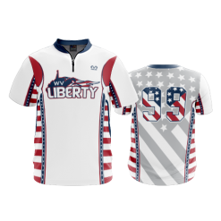 2826 FD Quarter Zip Batting Jacket SS WV-LIBERTY-WHITE