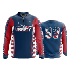 2826 FD Quarter Zip Batting Jacket LS WV-LIBERTY
