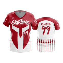 2828 FD Womens V-Neck SPARTANS-RED-WHITE