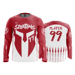 2828 FD Long Sleeve MENS SPARTANS-RED-WHITE