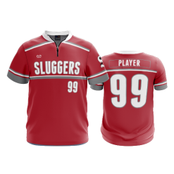 2508 FD Quarter Zip Batting Jacket SS SLUGGERS-2020-RED