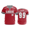 2508 FD MENS 2 BUTTON SCOOP NECK CL SLUGGERS-2020-RED