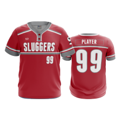 2508 FD MENS 2 BUTTON SCOOP NECK CL SLUGGERS-2020-RED